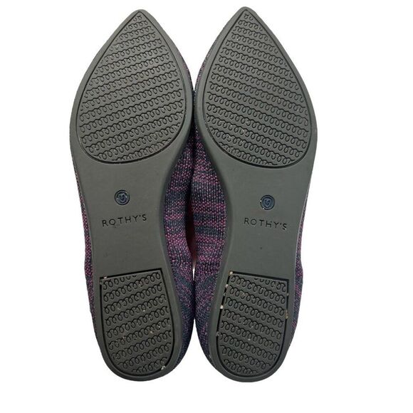 Rothy's Retired The Point Heathered Magenta Purple Flats Size 8.5 - Picture 4 of 7